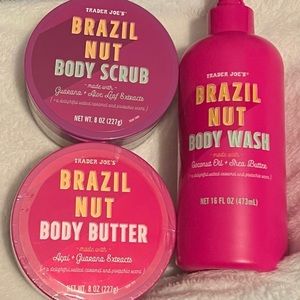 Trader Joe's Brazil Nut Body Trio - Butter, Body Wash, & Body Scrub